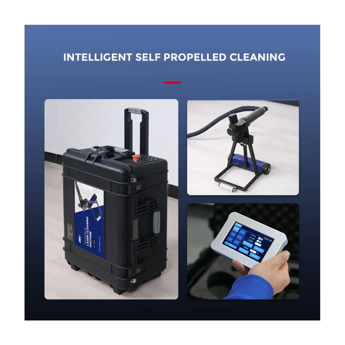 Light Gray 200W Portable Self-propelled Pulse Fiber Laser Cleaning Machine