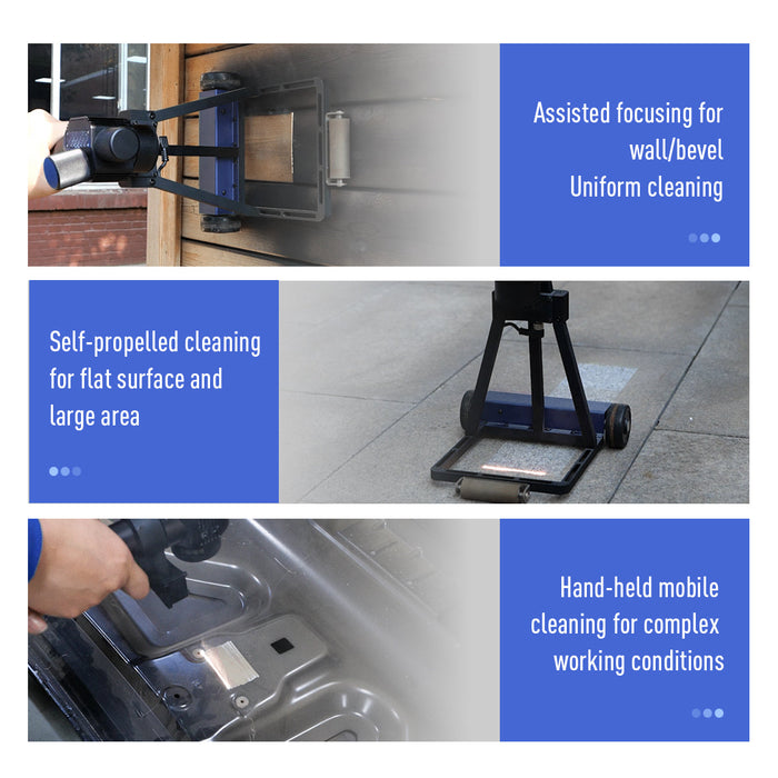 Steel Blue SFX 200W Portable Self-propelled Backpack Laser Cleaning Machine