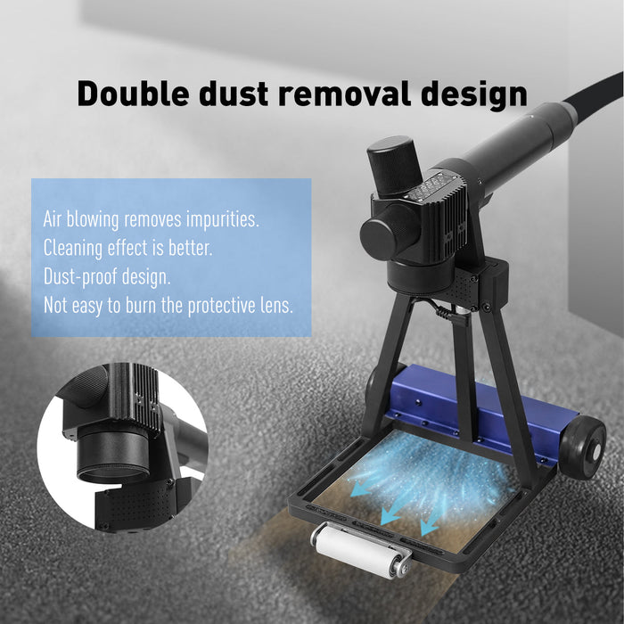 Dark Gray SFX 200W Portable Self-propelled Backpack Laser Cleaning Machine