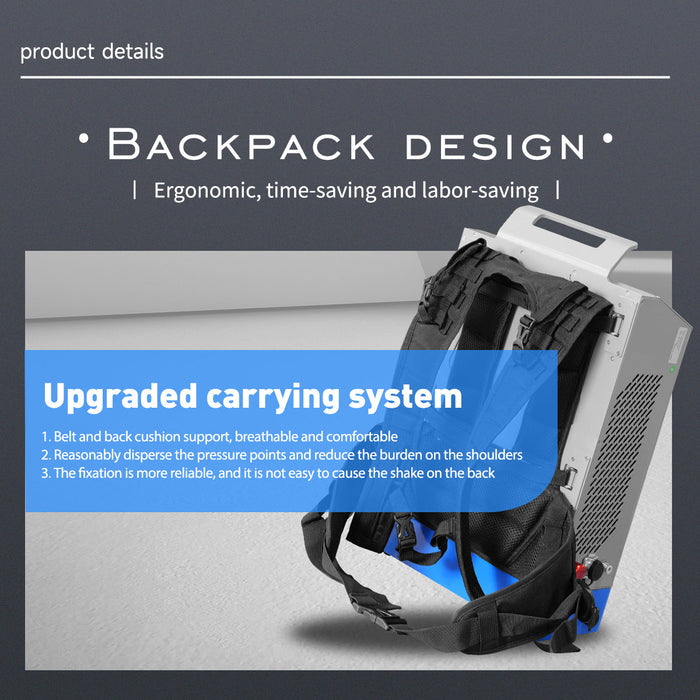 Dark Slate Gray SFX 200W Portable Backpack Laser Cleaning Machine