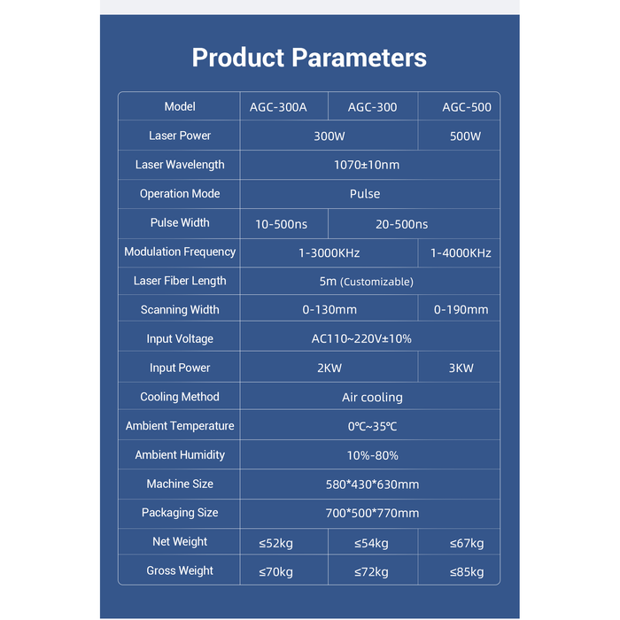 Dark Slate Blue SFX 300W/500W Air-Cooled Pulse Laser Cleaning Machine