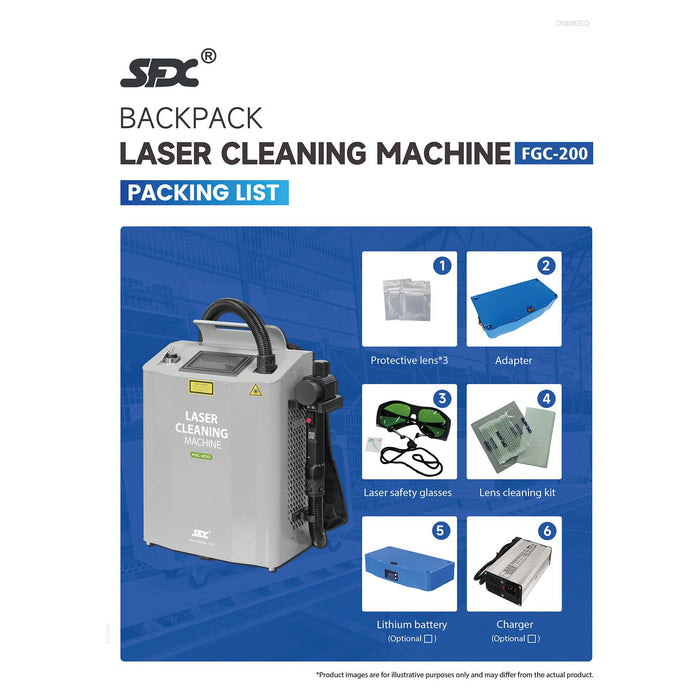 Dark Slate Blue SFX 200W Portable Backpack Laser Cleaning Machine