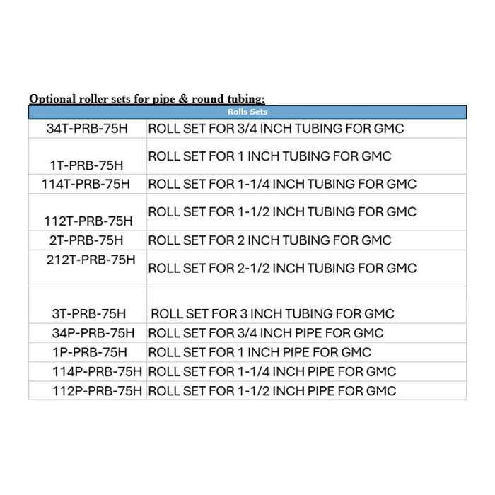 Light Gray GMC Angle Iron Ring Roller, Hydraulic Tube Bender - Single Phase PRB-55H-1PH