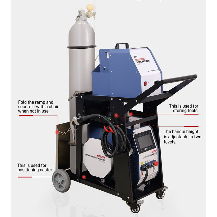 Dark Slate Gray Mobile Cart for SFX ALW-1200 Laser Welding Machine