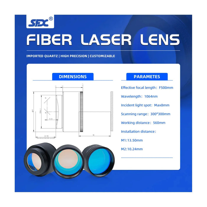 Dark Slate Blue SFX Continuous CW Fiber Laser Lens