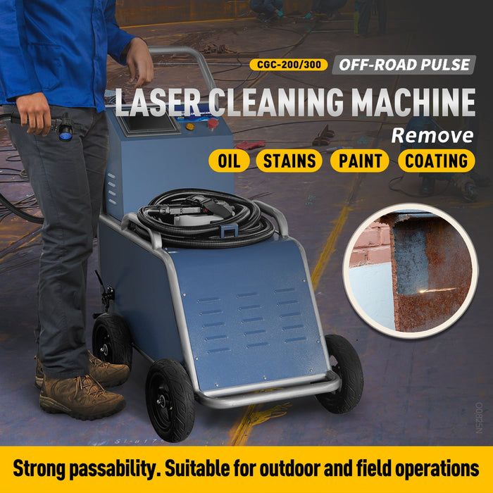 Dark Slate Gray SFX 200W/300W Mobile Pulse Laser Cleaning Machine for Offroad Field Operations