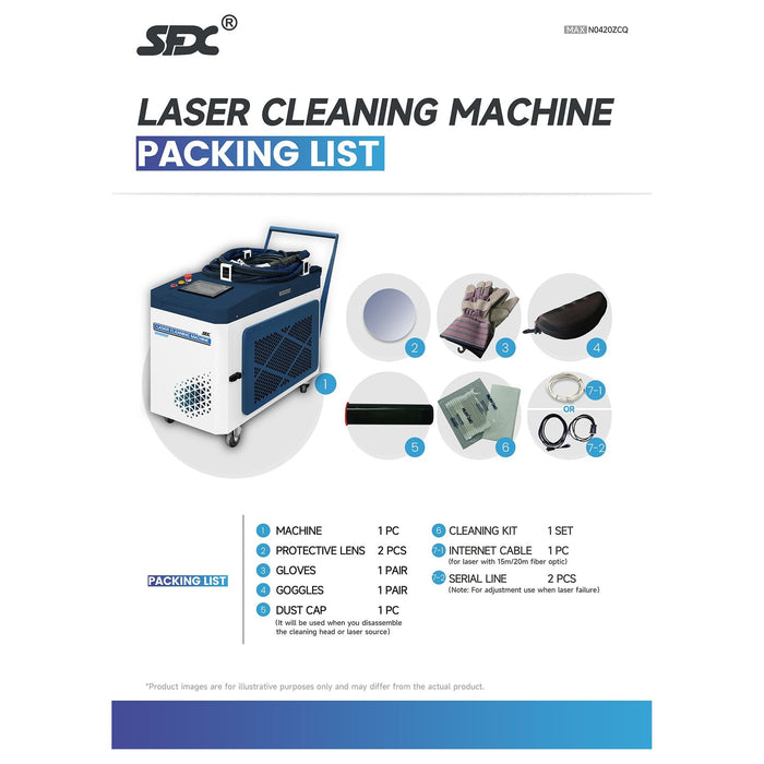 Lavender SFX 1500W/2000W/3000W Continuous Handheld Fiber Laser Cleaning Machine